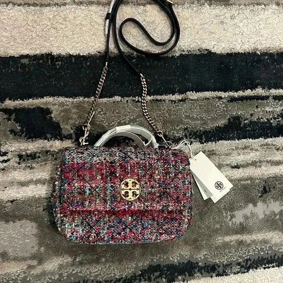 NWT Multicolor Tweed Tory Burch Purse - Picture 6 of 10